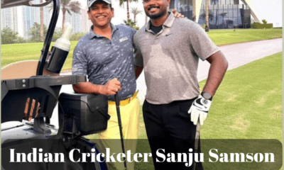 Indian Cricketer Sanju Samson Tries Golf in Dubai