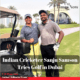 Indian Cricketer Sanju Samson Tries Golf in Dubai