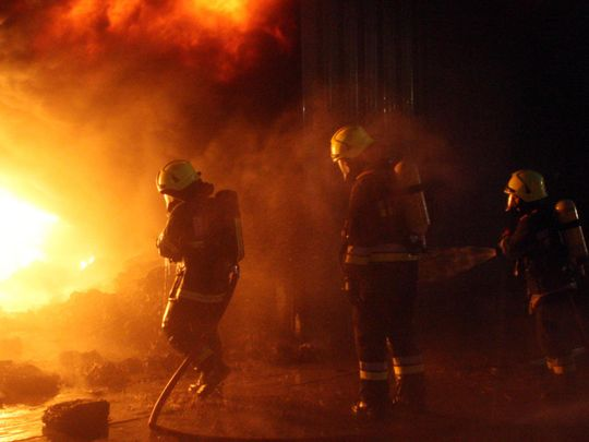 A terrible fire broke out early Tuesday morning in Sharjah's Al Suyoh 16 area.