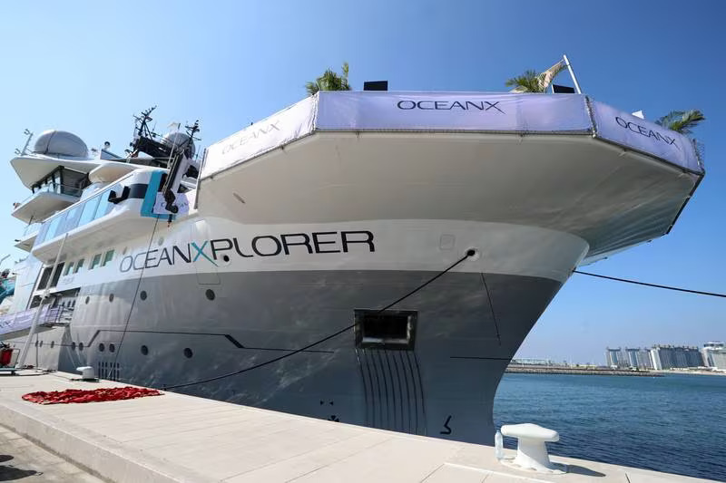 OceanX study vessel will be used to analyze local underwater ecosystems.