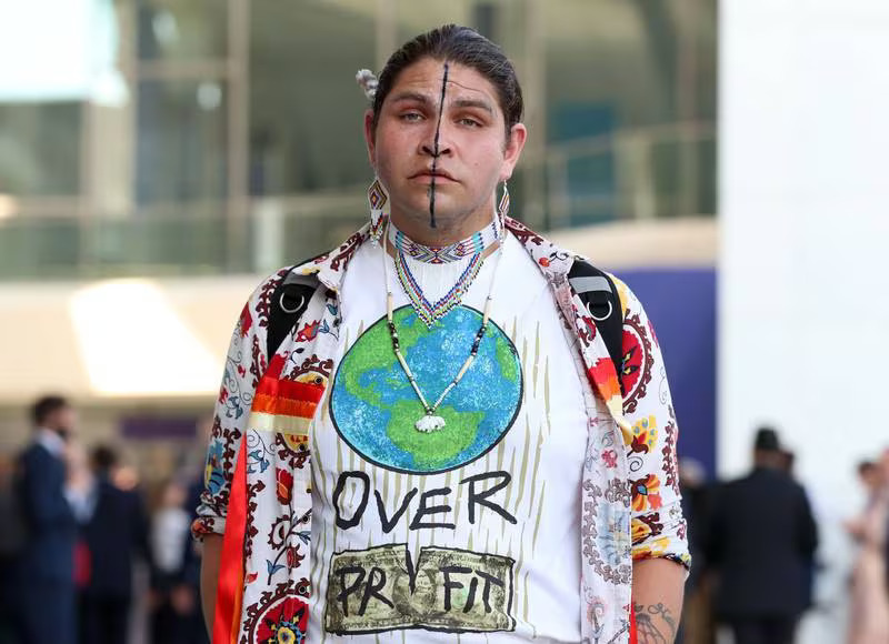 Indigenous voices echo urgent need for land protection at COP28 Indigenous people say their ancestral motherland is in peril from global warming. Global Indigenous Call for Land Protection At Cop28 in Dubai's Expo City, indigenous communities across the Americas and Asia made impassioned appeals, urging world leaders to honor commitments and safeguard ancestral lands from encroachment by climate change and industrial projects. Defending Heritage Amid Threats Representatives from these native communities highlighted the peril their heritage faces from climate shifts and invasive industrial activities on protected territories. Their ancestral lands are at risk due to mining ventures and environmental alterations, jeopardizing their traditional ways of life. Guardians of Earth's Legacy Valdelice Veron, a spokesperson for the Guarani-Kaiowa community in south-western Brazil, emphasized their role as custodians of the Earth and nature. She led the call for global governments to uphold their commitment to preserve these lands, stressing the essentiality of protecting these territories for future generations. Indigenous voices echo urgent need for land protection at COP28 Indigenous people say their ancestral motherland is in peril from global warming. Global Indigenous Call for Land Protection At Cop28 in Dubai's Expo City, indigenous communities across the Americas and Asia made impassioned appeals, urging world leaders to honor commitments and safeguard ancestral lands from encroachment by climate change and industrial projects. Defending Heritage Amid Threats Representatives from these native communities highlighted the peril their heritage faces from climate shifts and invasive industrial activities on protected territories. Their ancestral lands are at risk due to mining ventures and environmental alterations, jeopardizing their traditional ways of life. Guardians of Earth's Legacy Valdelice Veron, a spokesperson for the Guarani-Kaiowa community in south-western Brazil, emphasized their role as custodians of the Earth and nature. She led the call for global governments to uphold their commitment to preserve these lands, stressing the essentiality of protecting these territories for future generations. Indigenous voices echo urgent need for land protection at COP28 Indigenous people say their ancestral motherland is in peril from global warming. Global Indigenous Call for Land Protection At Cop28 in Dubai's Expo City, indigenous communities across the Americas and Asia made impassioned appeals, urging world leaders to honor commitments and safeguard ancestral lands from encroachment by climate change and industrial projects. Defending Heritage Amid Threats Representatives from these native communities highlighted the peril their heritage faces from climate shifts and invasive industrial activities on protected territories. Their ancestral lands are at risk due to mining ventures and environmental alterations, jeopardizing their traditional ways of life. Guardians of Earth's Legacy Valdelice Veron, a spokesperson for the Guarani-Kaiowa community in south-western Brazil, emphasized their role as custodians of the Earth and nature. She led the call for global governments to uphold their commitment to preserve these lands, stressing the essentiality of protecting these territories for future generations.