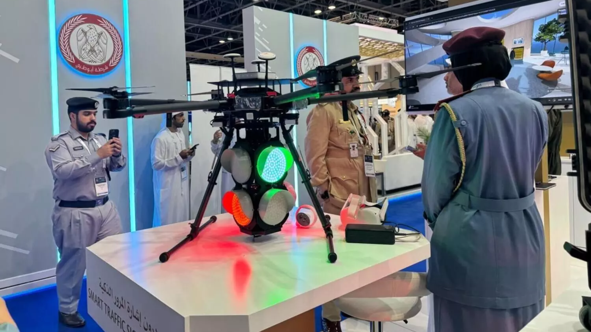 Drone Traffic Light and Smart Hat Unveiled at World Police Summit in Dubai