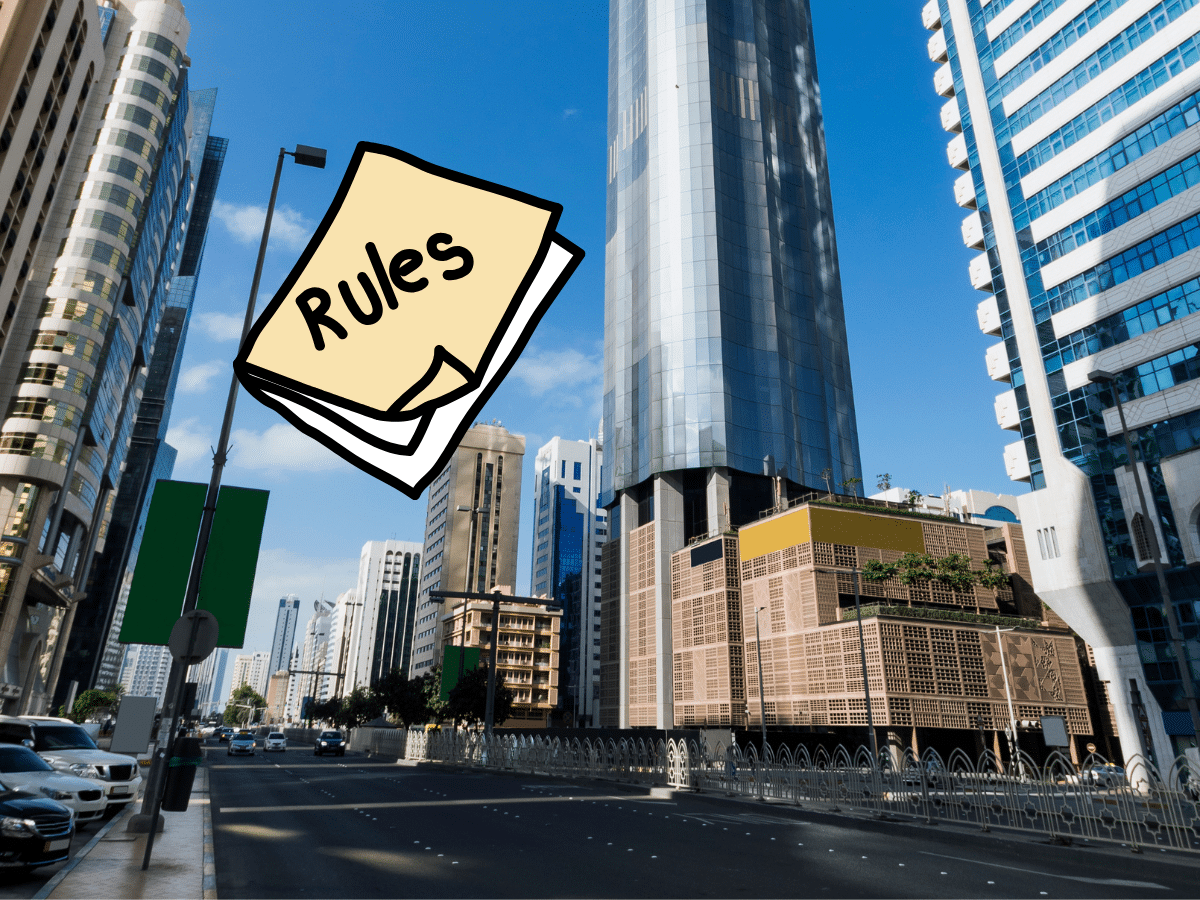 Driving to Abu Dhabi