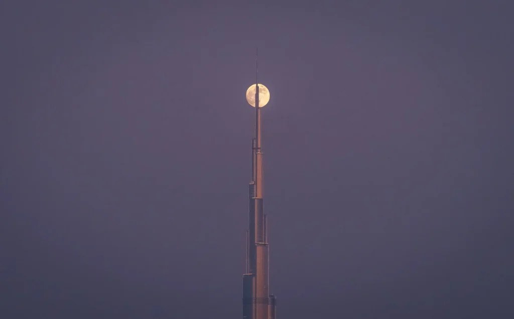Blood Moon 2025 Over Burj Khalifa