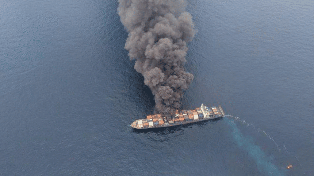 Wan Hai 503 explosion UAE safe harbor