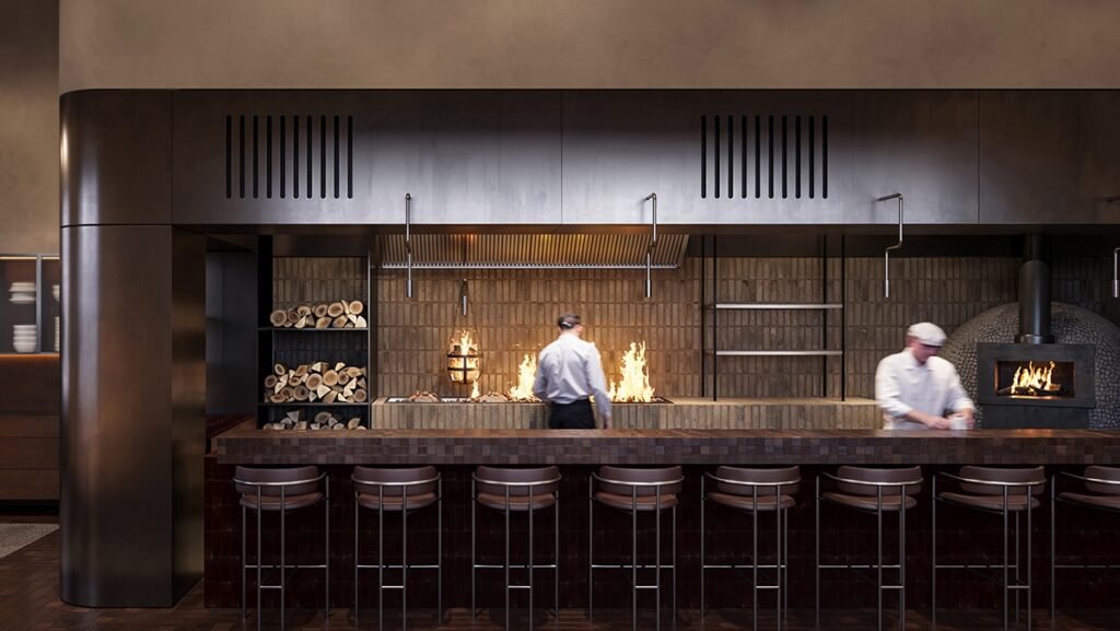 Window Dubai open-fire dining