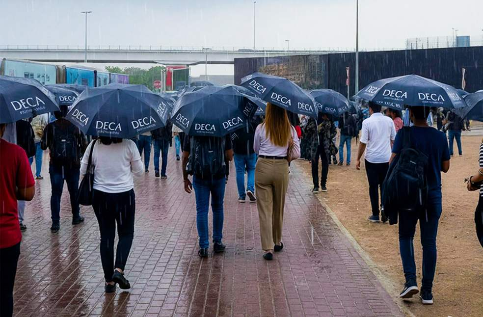 DECA Dubai rain response