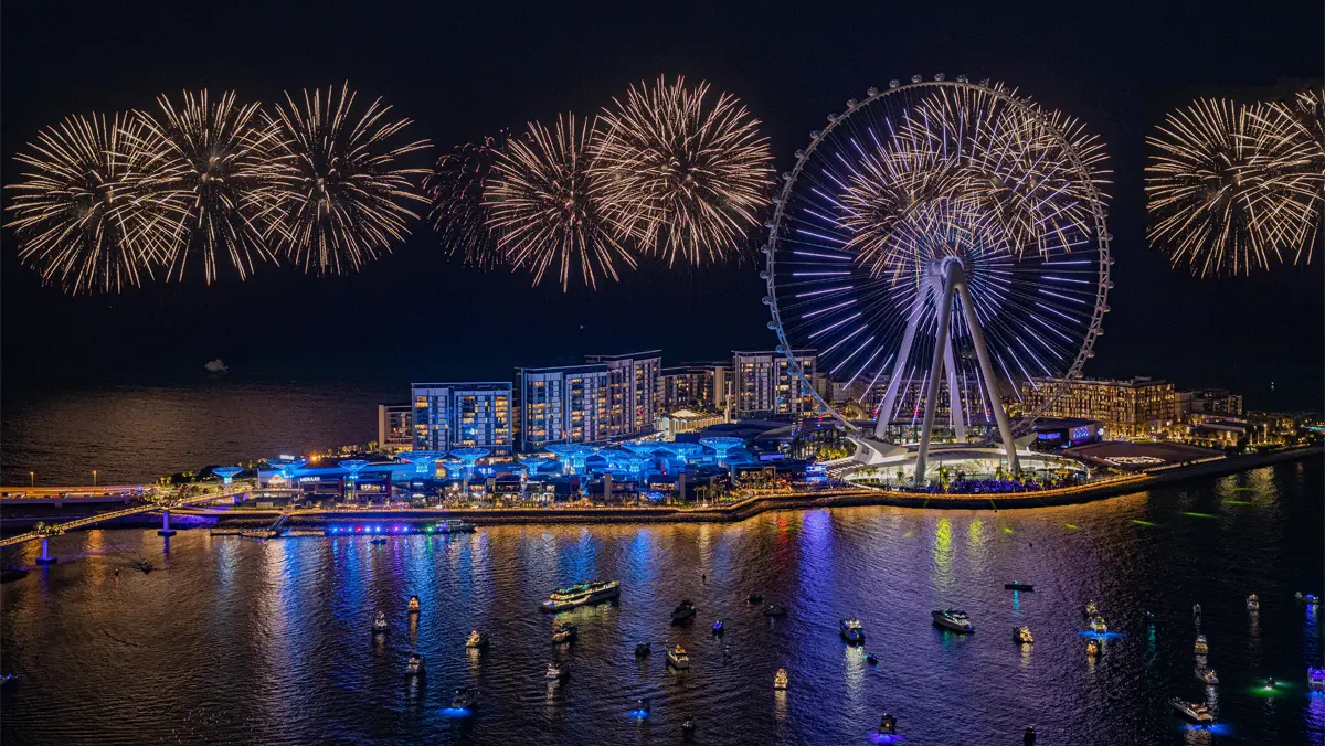 New Year Beach Fireworks UAE