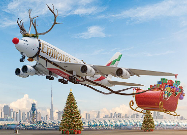 Emirates Sleigh380 Christmas flights