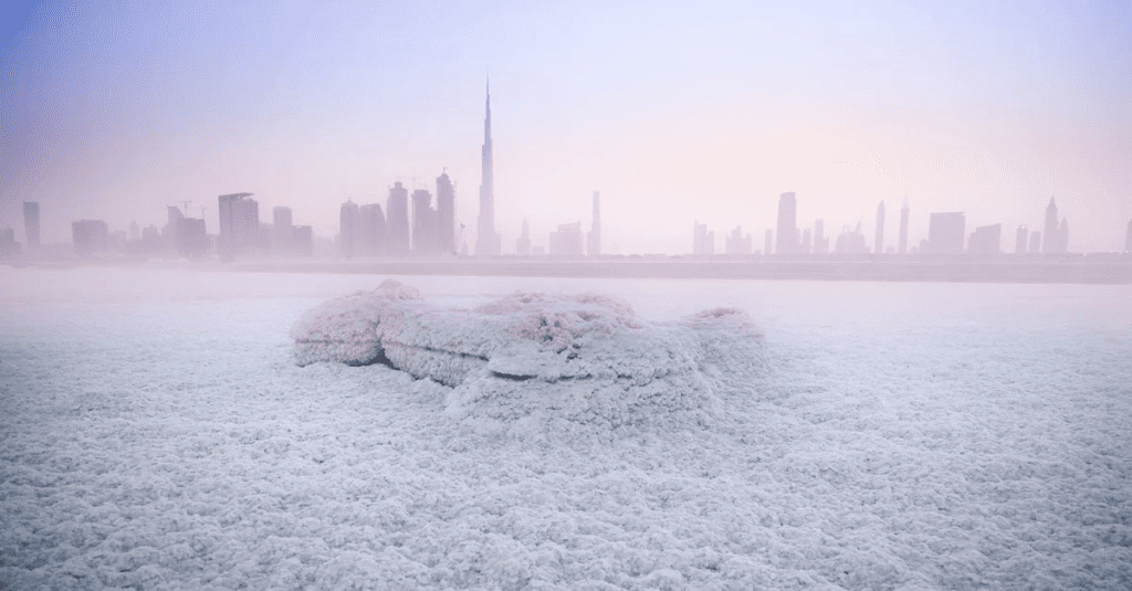 lowest temperature in UAE