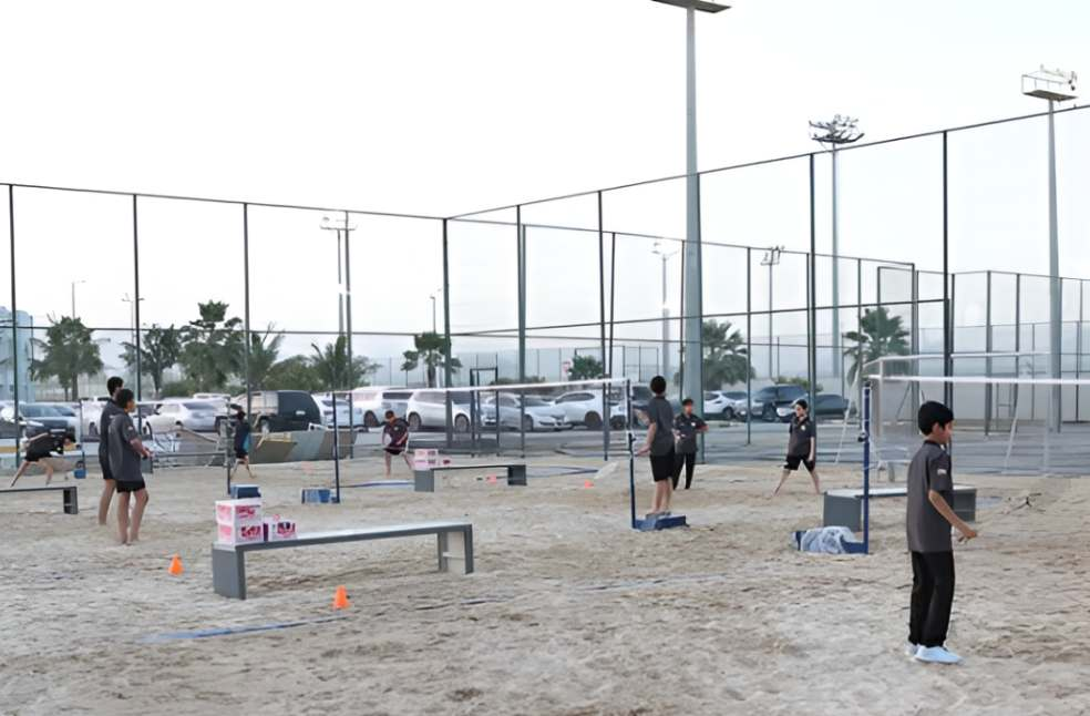 Outdoor sand badminton court UAE