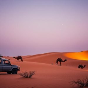 Dubai desert in winter