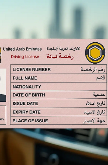UAE driving license process